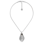 Колье ORI TAO, Tortuga, текстурированный металл, с перламутром, OT24.1-15-31643 (серебристый)