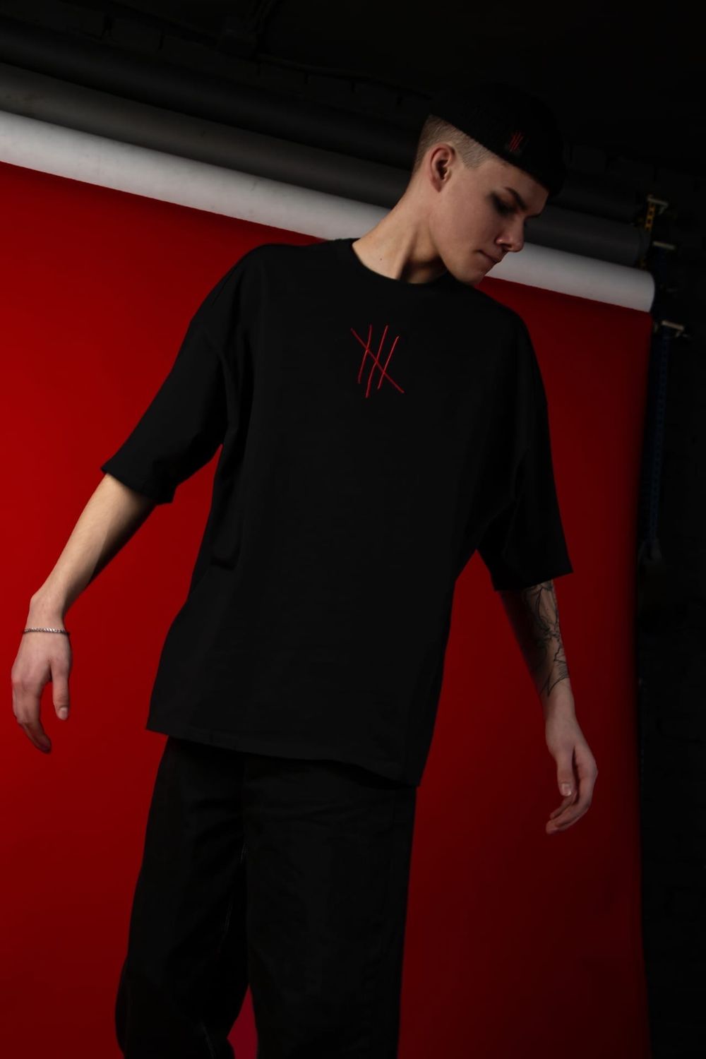 Футболка Нетак Оверсайз Смола кругового терпения Черная