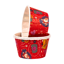 Формы бумажные с ламинацией «Маффин» 50х40 мм (Новогодний микс ) 100 шт