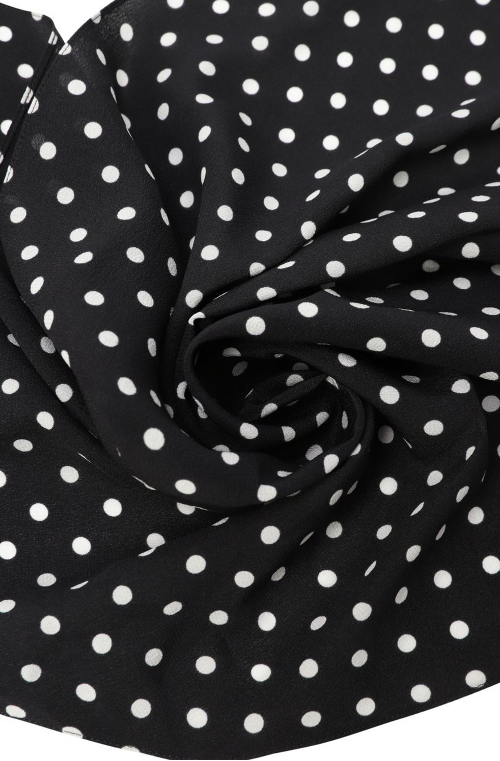 Косынка из шелка в горошек