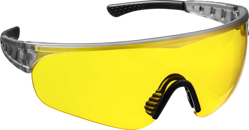 STAYER HERCULES, открытого типа, жёлтые, широкое моностекло, защитные очки, Professional (2-110435)