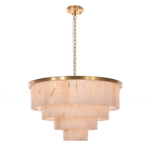 Люстра Cloyd HERCULANUM-B C16 / Ø80 см - алебастр - латунь (арт.11141)