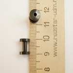 Тоннель диаметр 3 мм для пирсинга ушей (медицинская сталь). Титановое покрытие 1 пара