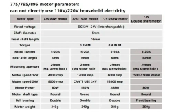 Щеточный электродвигатель постоянного тока HANPOSE 775-288W
