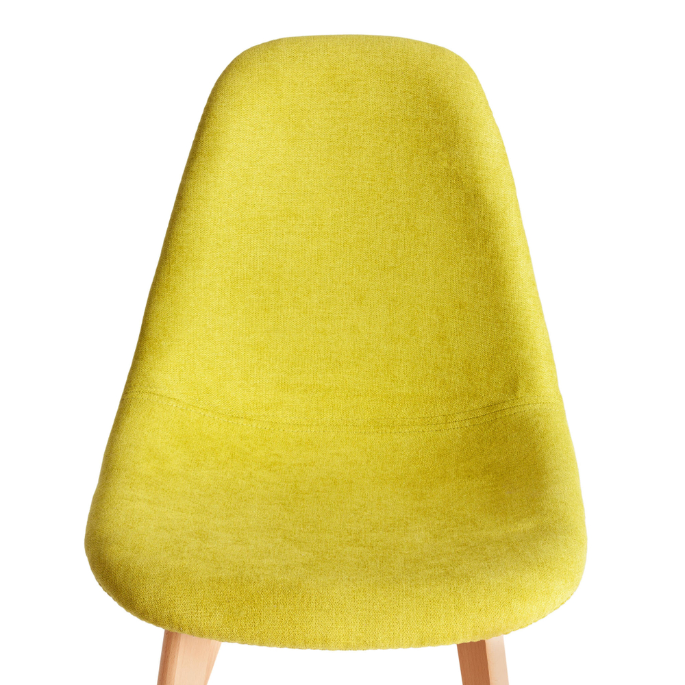 Стул CINDY SOFT (mod. C1021F1-1) фактурный велюр/дерево бук, 55 х 48 х 83 см, Светло-зеленый LY1701-8 / натуральный