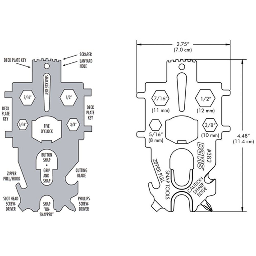Универсальный палубный ключ "Davis" (10263380)