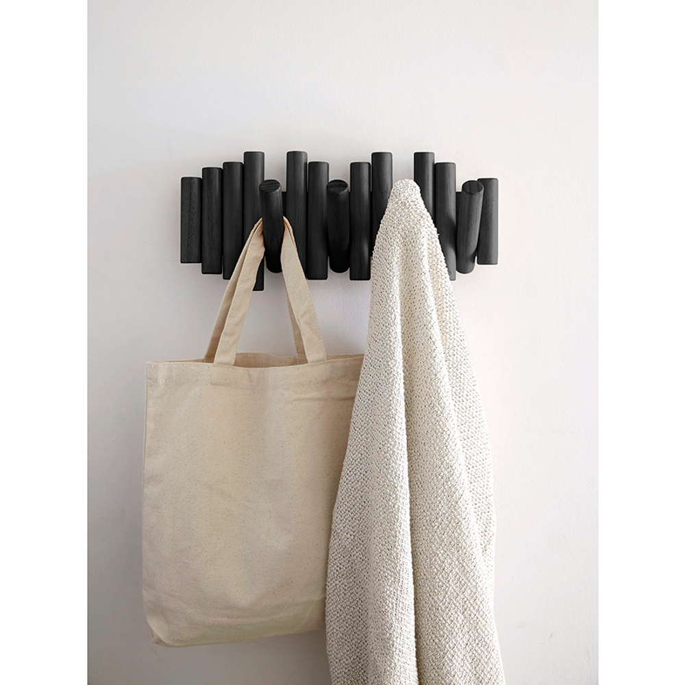 Вешалка настенная UMBRA Picket, 5 крючков, черная