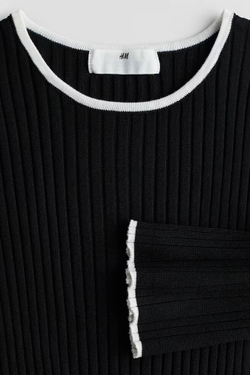 H&M Трикотажные платье, черный