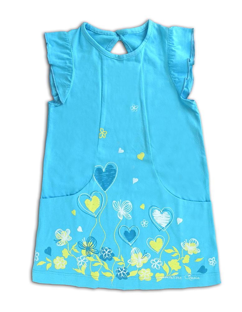 Basia Л465 Платье для девочки бирюзовое