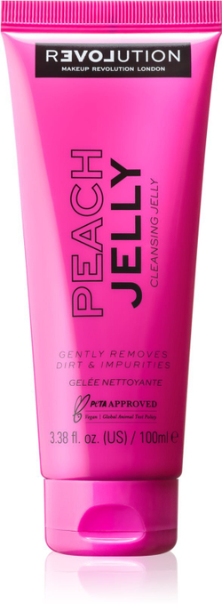 Revolution Relove Peach Jelly - очищающий гель для снятия макияжа для идеального очищения кожи /   100  ml  / GTIN 5057566585484
