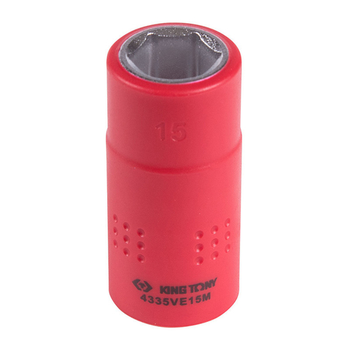 KING TONY (4335VE15M) Головка торцевая диэлектрическая шестигранная 1/2", 15 мм