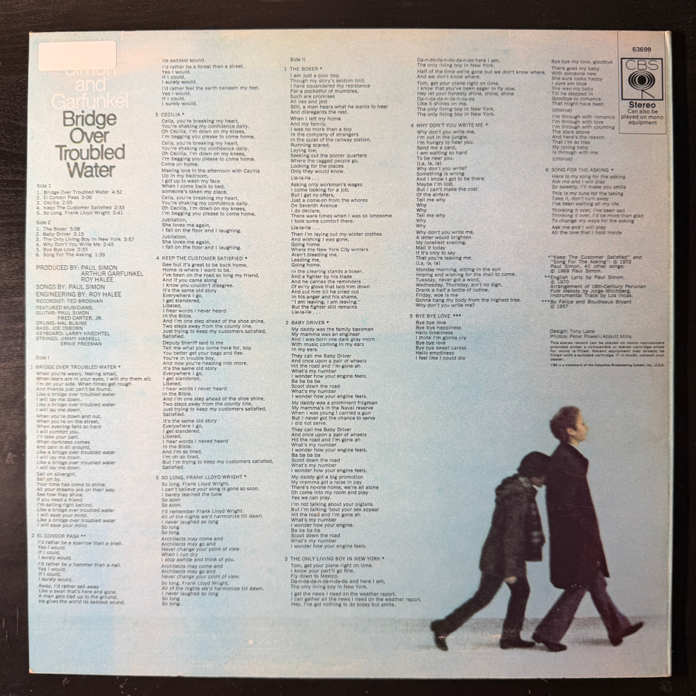 Simon And Garfunkel ‎– Bridge Over Troubled Water (Англия 1970г.)