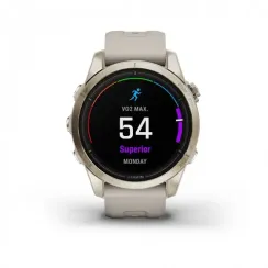 Garmin epix Pro (Gen 2) Sapphire Edition 42 мм, золотистый корпус со светло-песочным ремешком