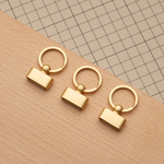 Основа для брелка, цвет золотой сатин