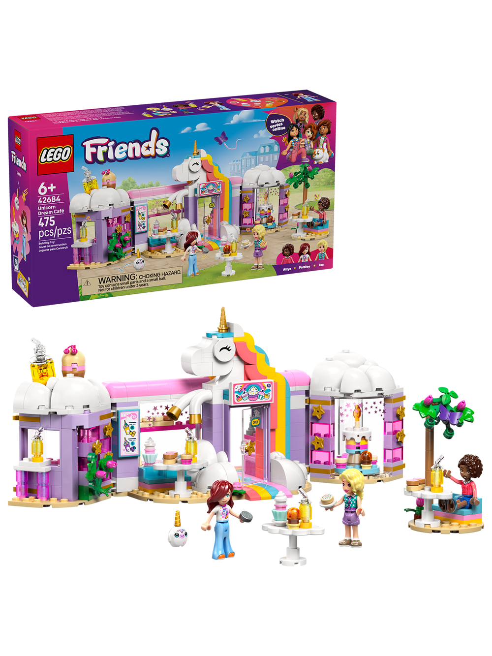 Конструктор Лего Френдс Кафе «Мечта единорога» 42684 | LEGO Friends Unicorn & Fairy Cafe | для ребенка 475 деталей 6+