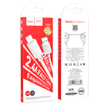 Кабель HOCO X88 USB-Lightning 2.4А 1м PVC White