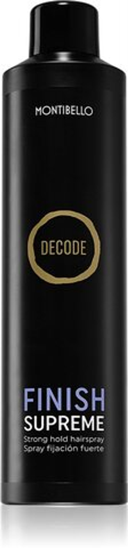 Montibello Decode Finish Supreme Spray - лак для волос сильной фиксации устойчивый к влаге воздуха /   400  ml  / GTIN 8429525415052