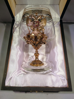 Бокал для коньяка "Россия" в футляре VIP