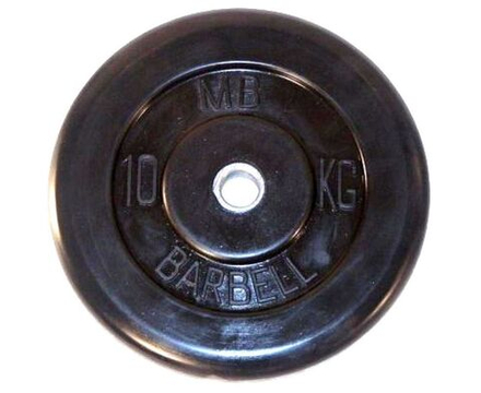 Диск обрезиненный BARBELL MB (металлическая втулка) 10 кг / диаметр 26 мм