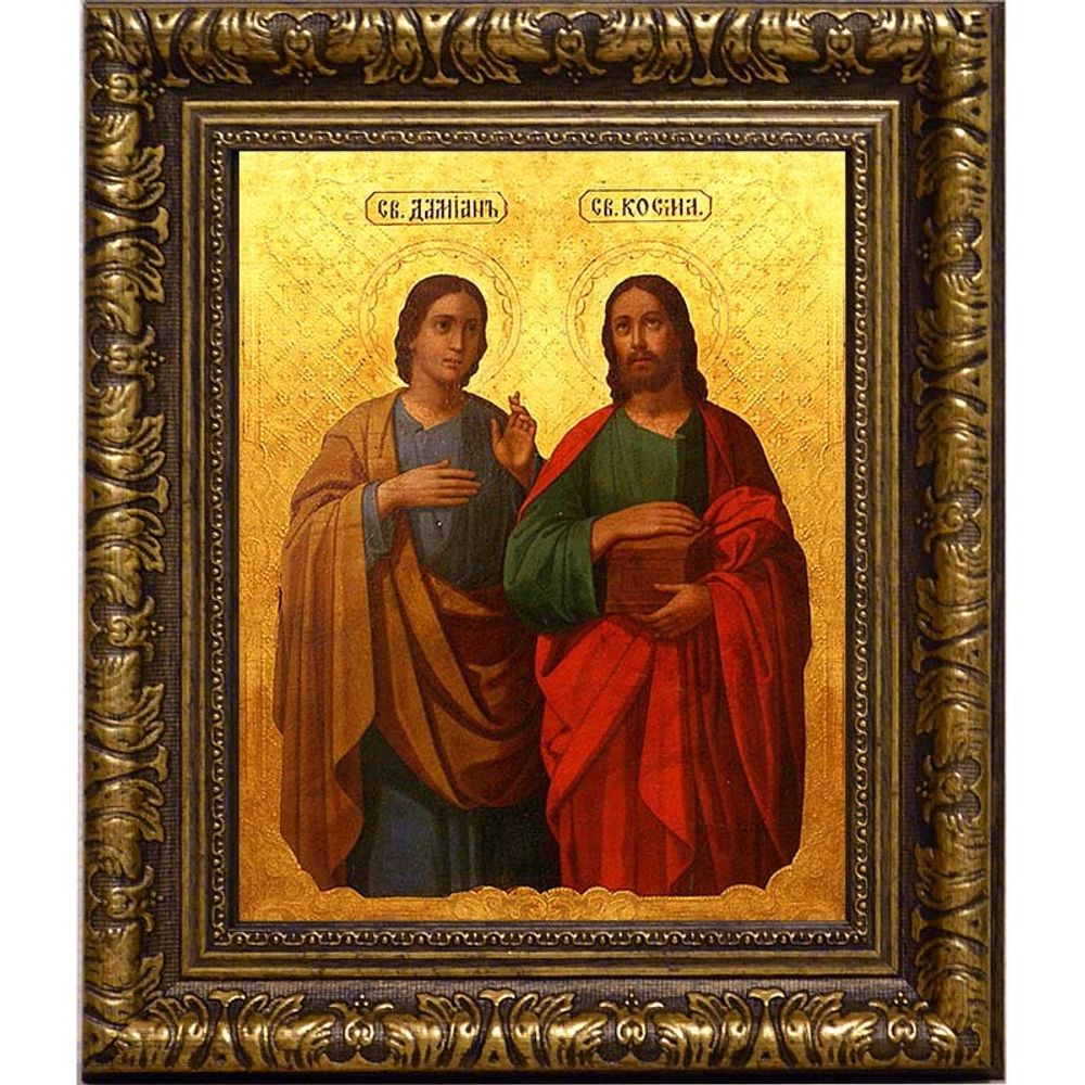 Косма и Дамиан  Святые бессребреники. Икона на холсте.