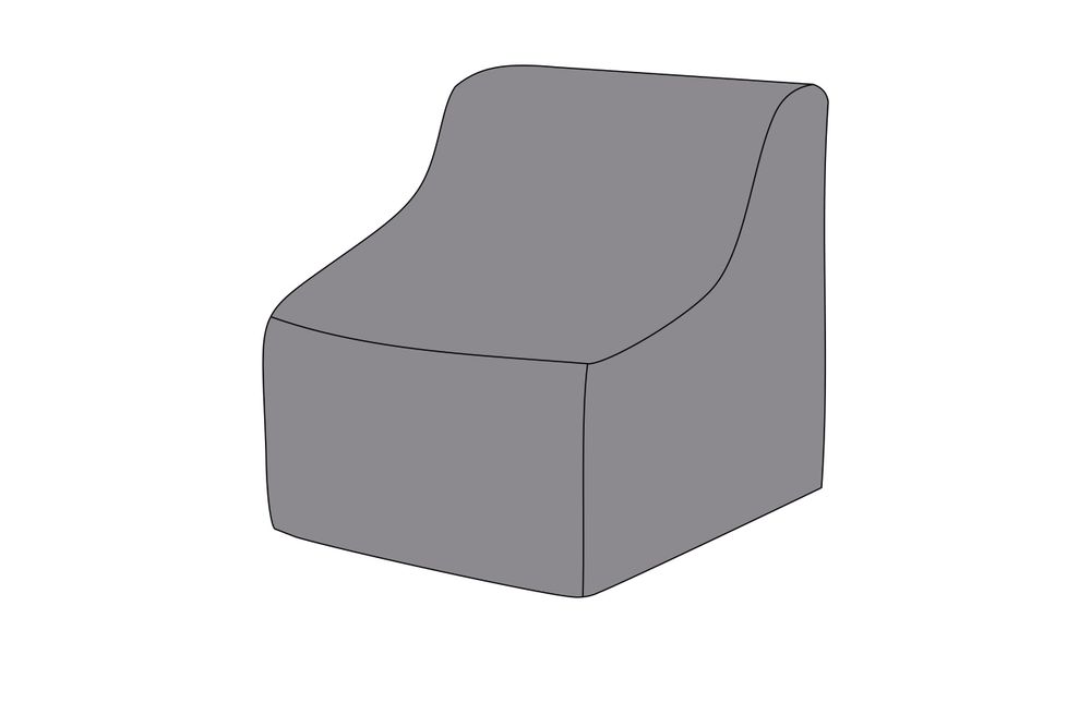 Защитный чехол на модуль Лунго прямой 74×86×65 см, цвет темно-серый