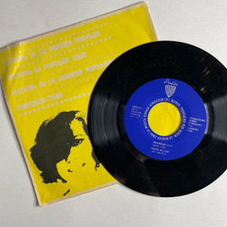 Винтажная виниловая пластинка LP Festival De la Cancion Popular Varadero,Cuba Vol. 1 (Cuba Куба 1966) 7 дюймов, 45 RPM, Single