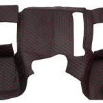 Ковры 3D SHACMAN X3000 рестайлинг (экокожа, черный, красная строчка)