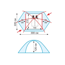 Tramp палатка Rock 2 (V2) (серый)