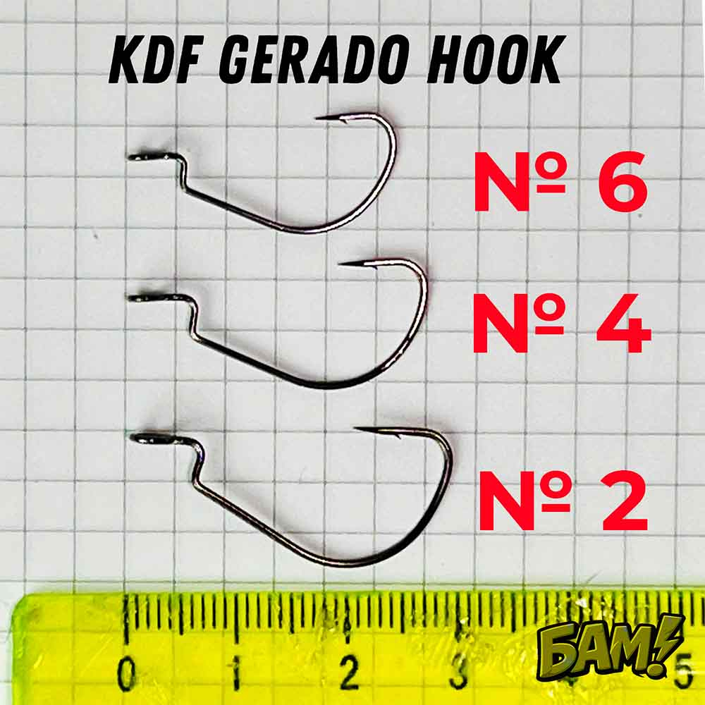 Крючки офсетные форелевые KDF Gerado Hook