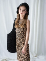 Платье для девочки летнее, леопардовое