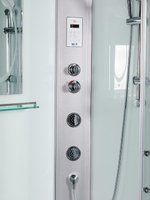 Душевая кабина WeltWasser  WW500 HALLE 1204 L 120х90 см,  прозрачное стекло, поддон низкий, крыша, гидромассаж, левосторонняя