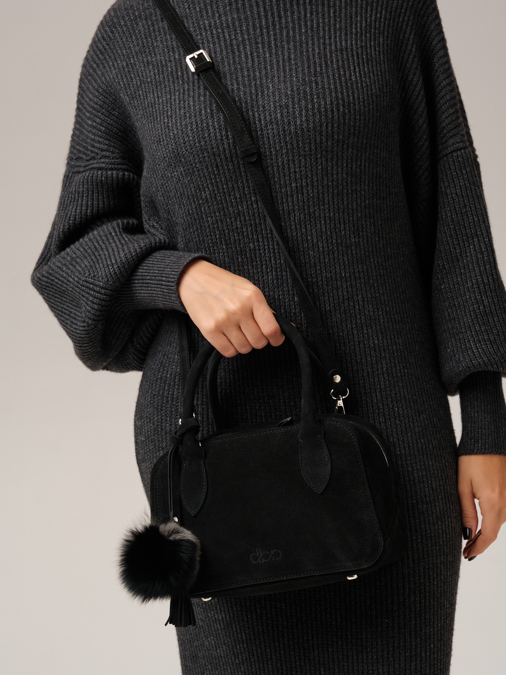 Замшевая сумка DBR 31348 черный