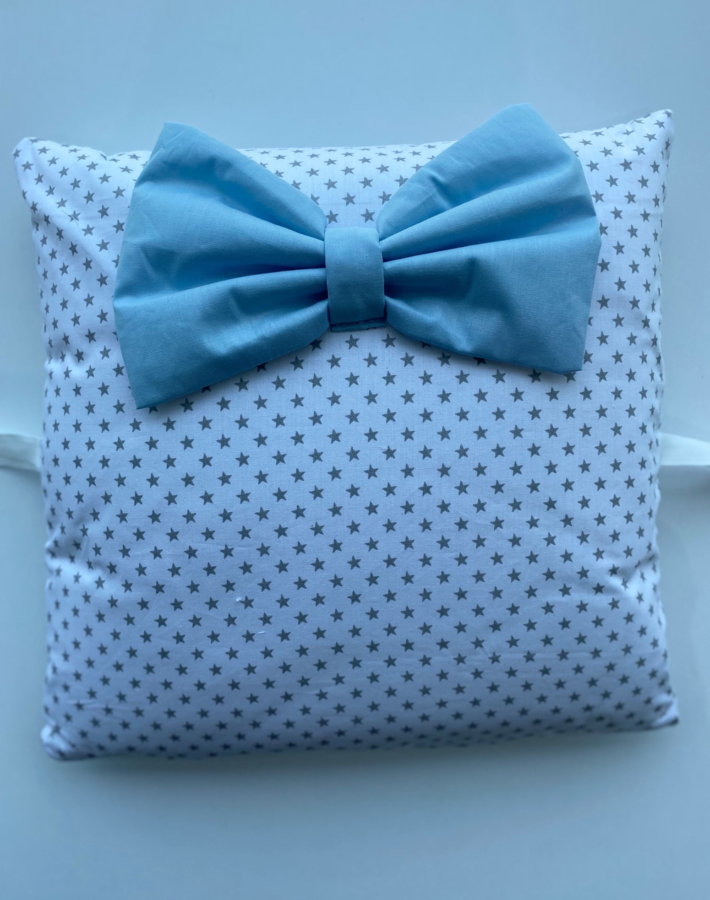 Комплект в кроватку 17 предметов "Спящий слоник" голубой, сатин