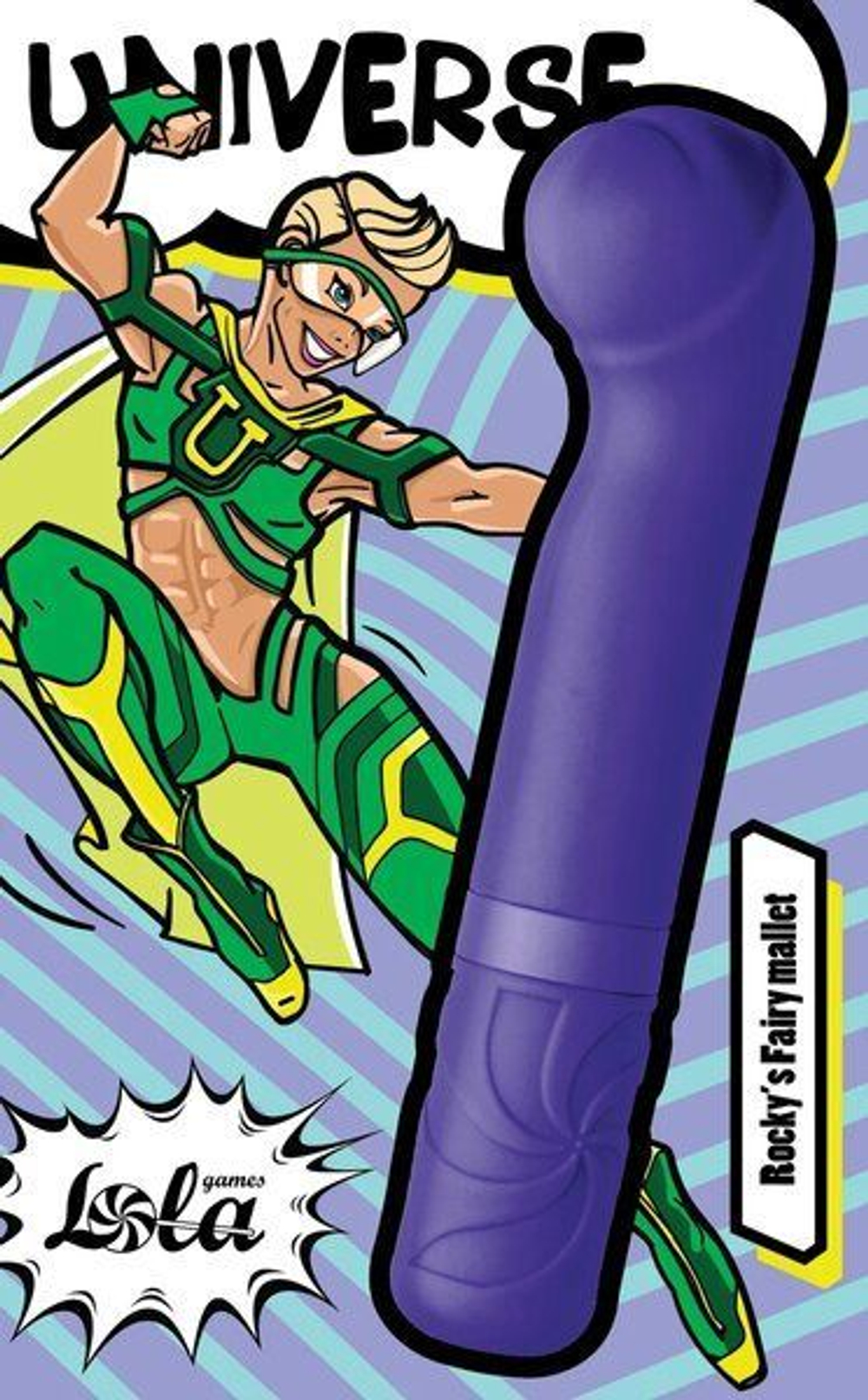 Lola Games Rocky’s Fairy Mallet – синий мини-вибратор для точки G и клитора, 10 режимов, 14,7 см