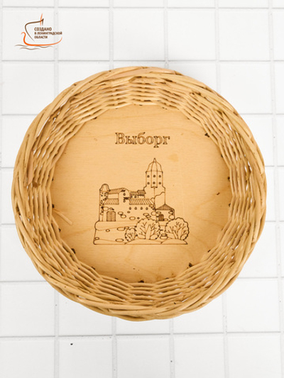 Тарелка плетеная из лозы круглая D=17 см Выборг