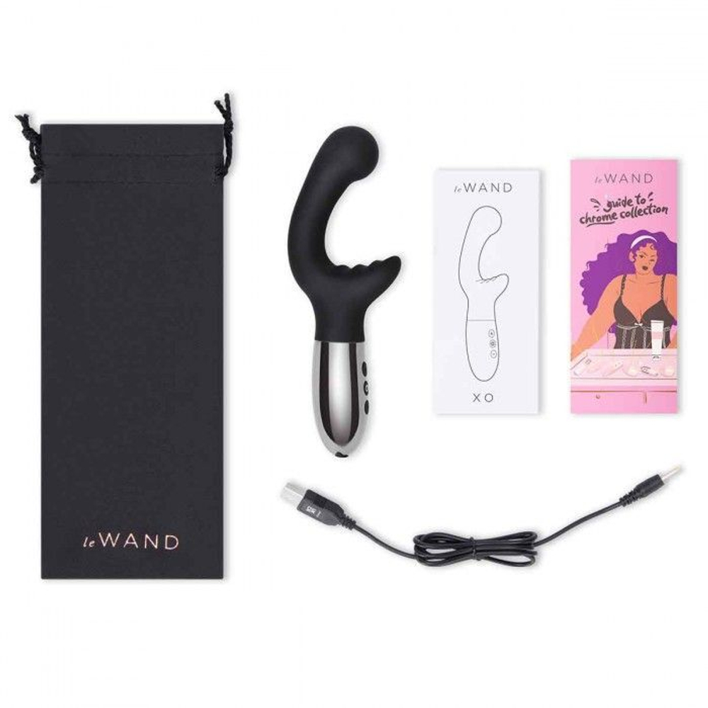 Вибромассажер для точки G Le Wand XO, черный, 19 см