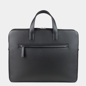 Сумка для ноутбука и документов Bocage Business из кожи теленка, черного цвета