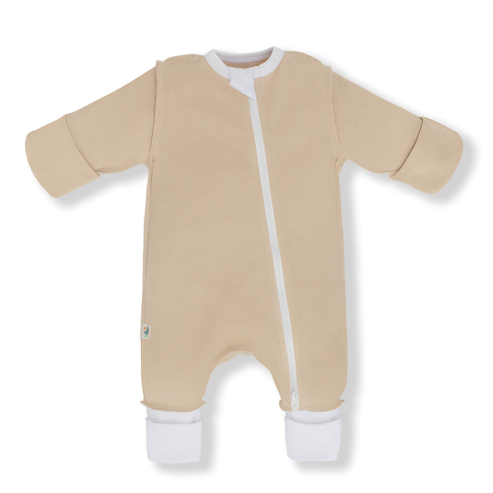 Слип на молнии с отворачивающимися манжетами (топлёное молоко)