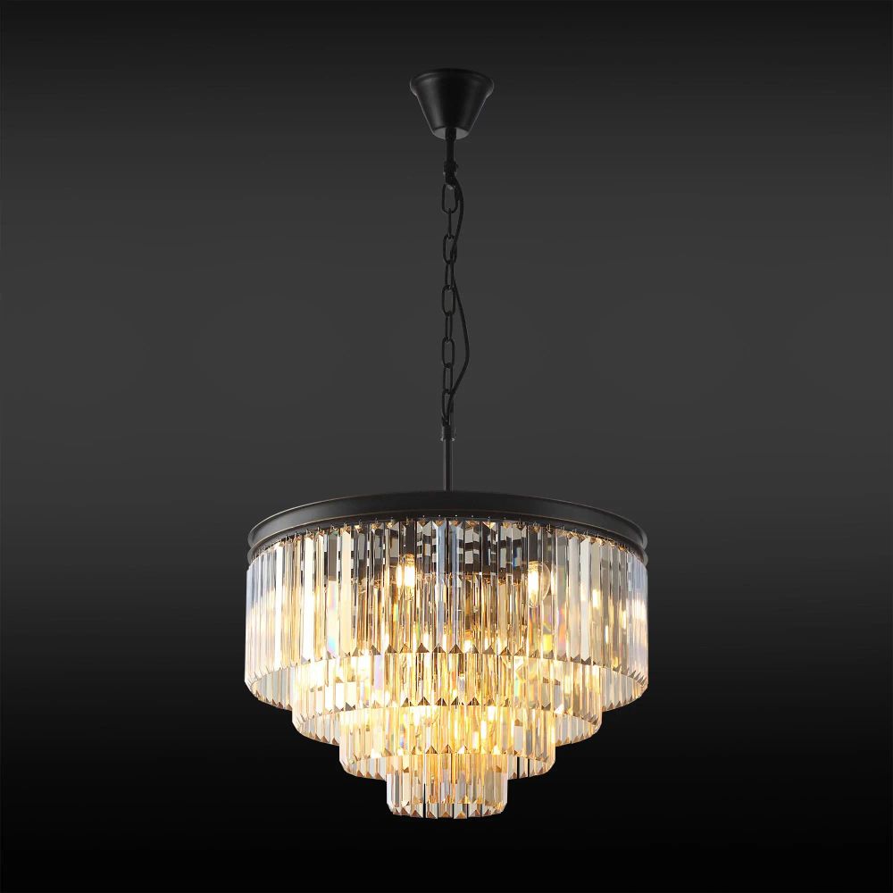 Citilux Мартин CL332142 Люстра хрустальная подвесная Шампань