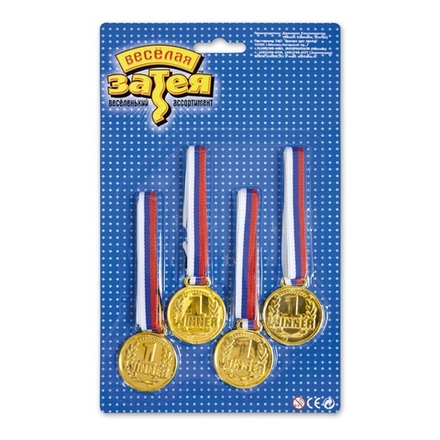 Медаль 1ое место 4 шт