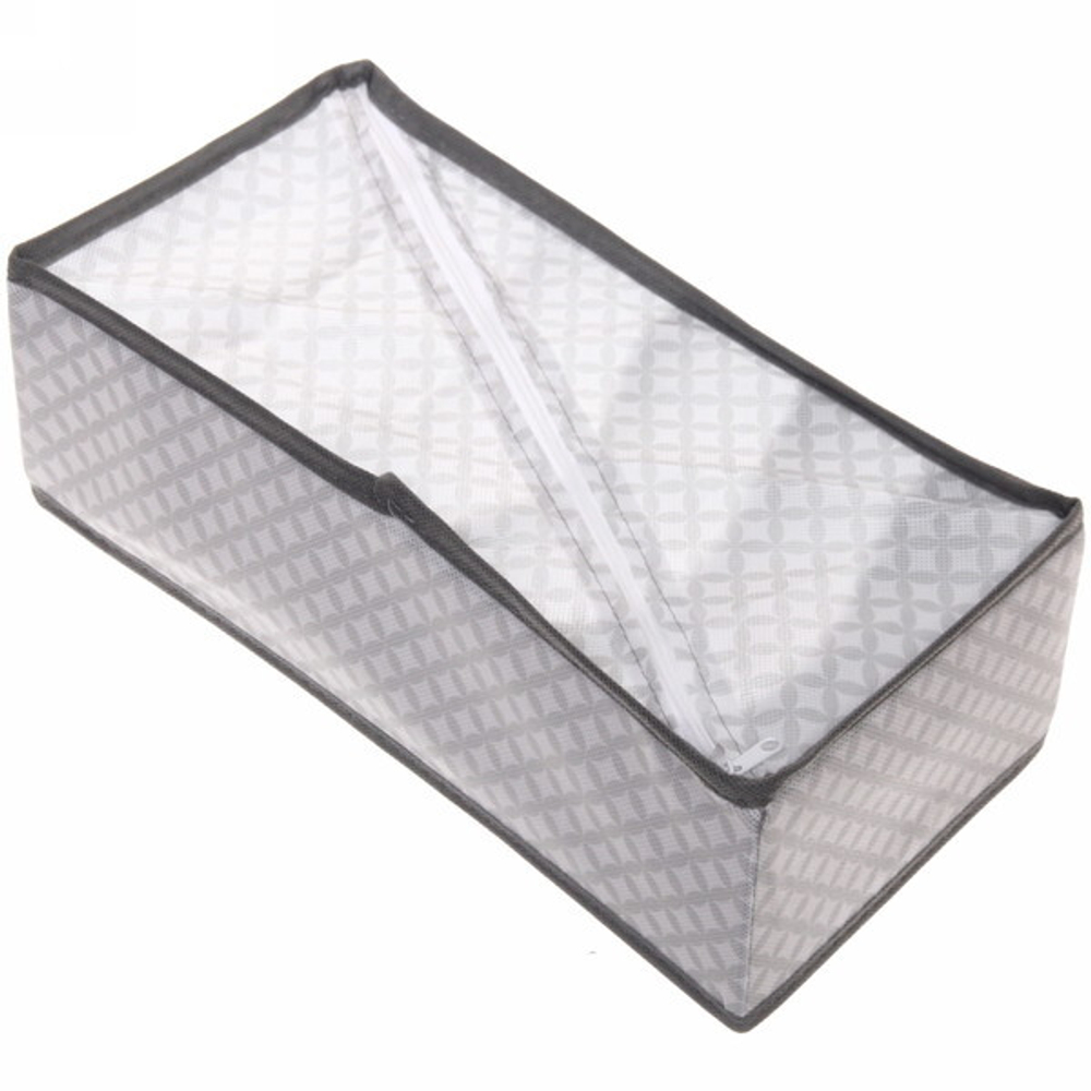 Кофр - органайзер для хранения вещей «ЭКЛАТТ», цвет пыльно - серый, 6 отделений, 32*16*10см