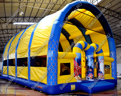 Надувной батут "Морской бриз с крышей"