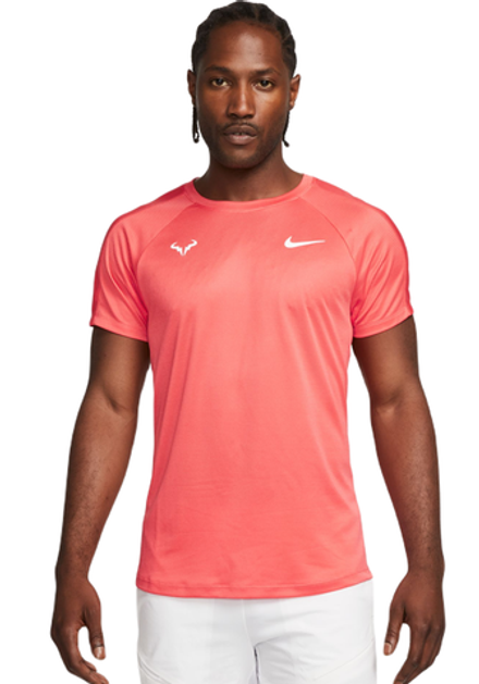 Мужская теннисная футболка Nike Rafa Challenger Dri-Fit Tennis Top - ember glow/jade ice/white