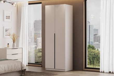 Шкаф для одежды распашной с полками и ящиками Меланж 80х51х221 см