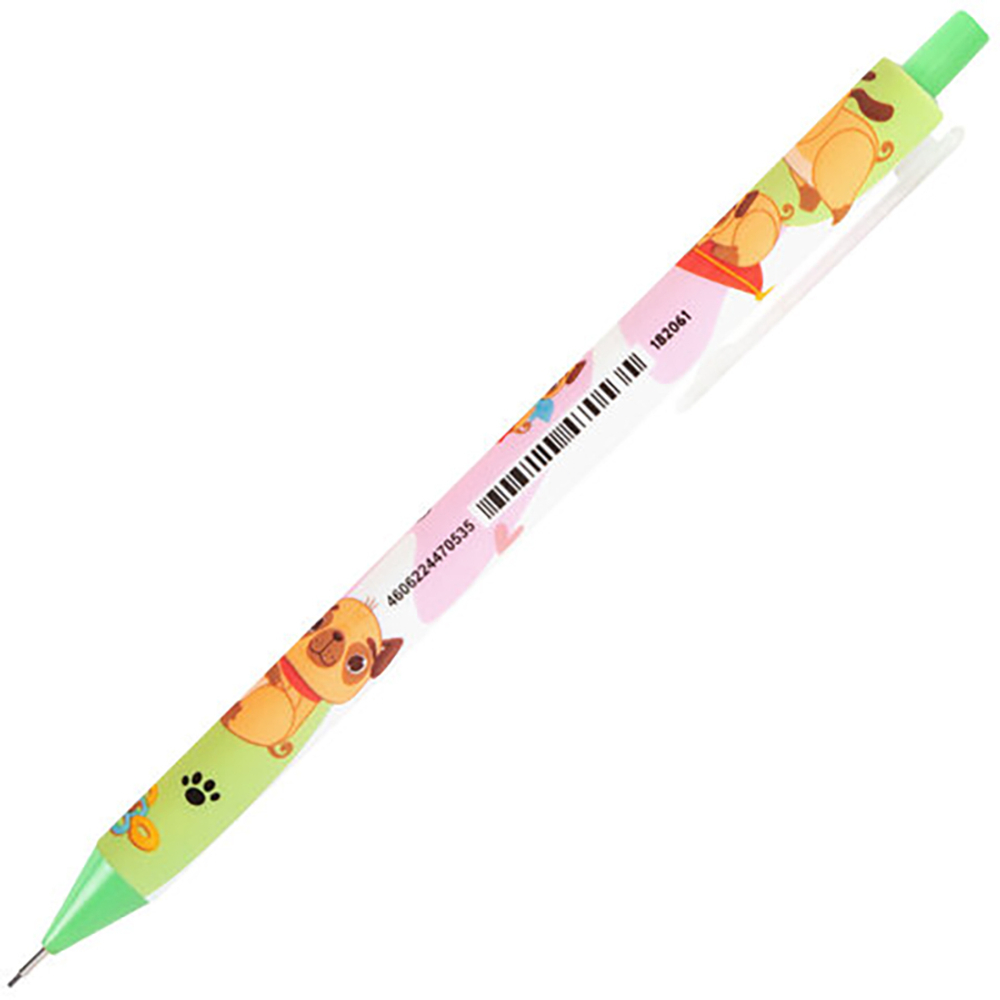 Карандаш механический "CUTE PETS", 0,7 мм, корпус soft-touch ассорти