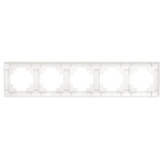 Рамка STEKKER, PFR00-7005-01 5-местная, пластик, серия Катрин, белый 39796