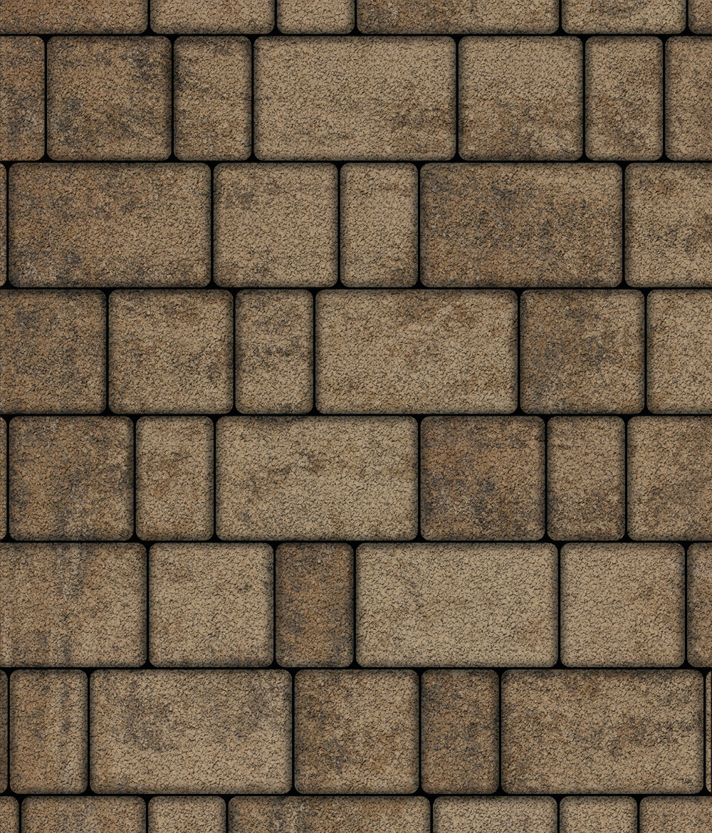 Тротуарная плитка ВЫБОР, форма Старый город, h=80мм