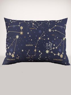 Постельное белье поплин Сказка "Созвездия" 1,5-сп Наволочка 50х70 см 1 шт Простынь на резинке 90x200 см Пододеяльник 145x215 см