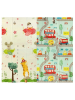 107234/Развивающий игровой коврик для малышей Elefantino, двусторонний, складной, размер коврика 180