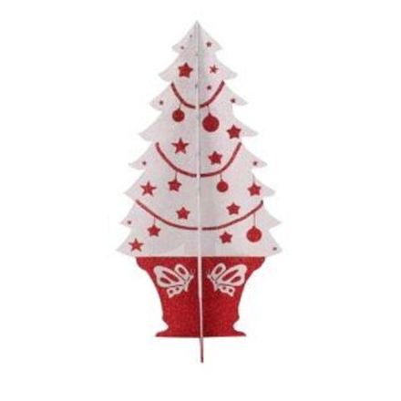 Фигура "Елочка складная" 3D, 56*30 см, цвет красный/белый